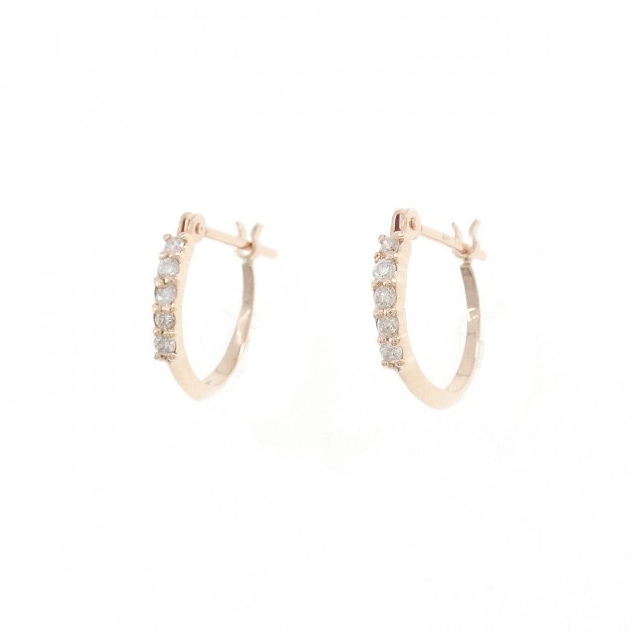 K10PG ダイヤモンド ピアス 0.10CT