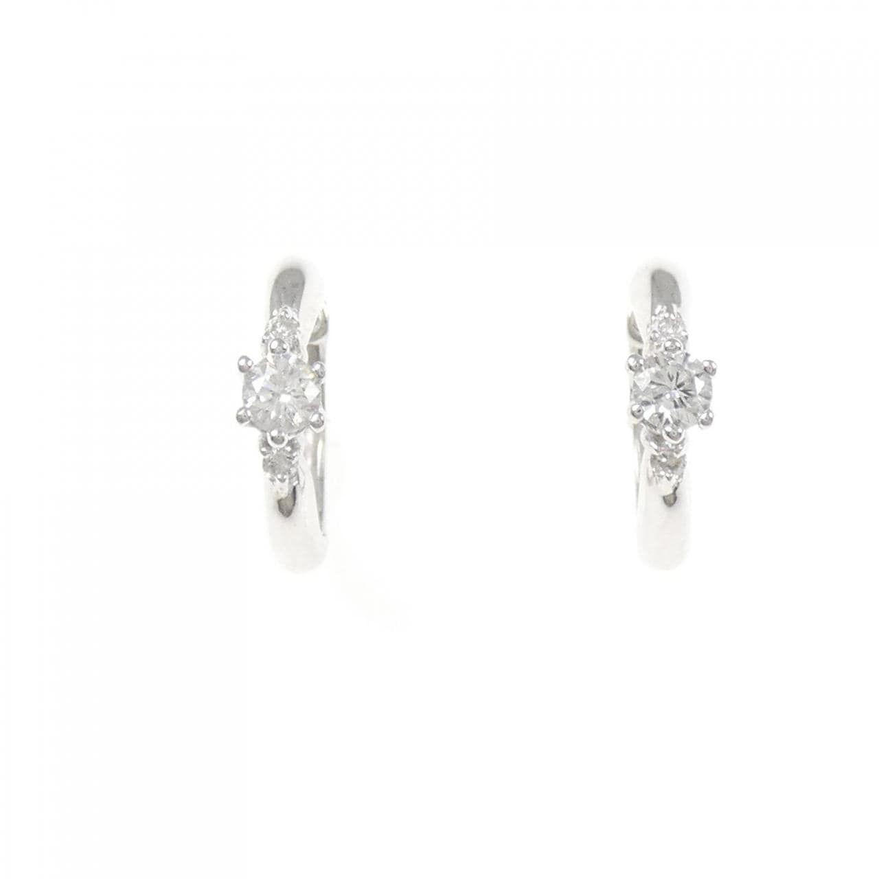 K14WG ダイヤモンド ピアス 0.32CT
