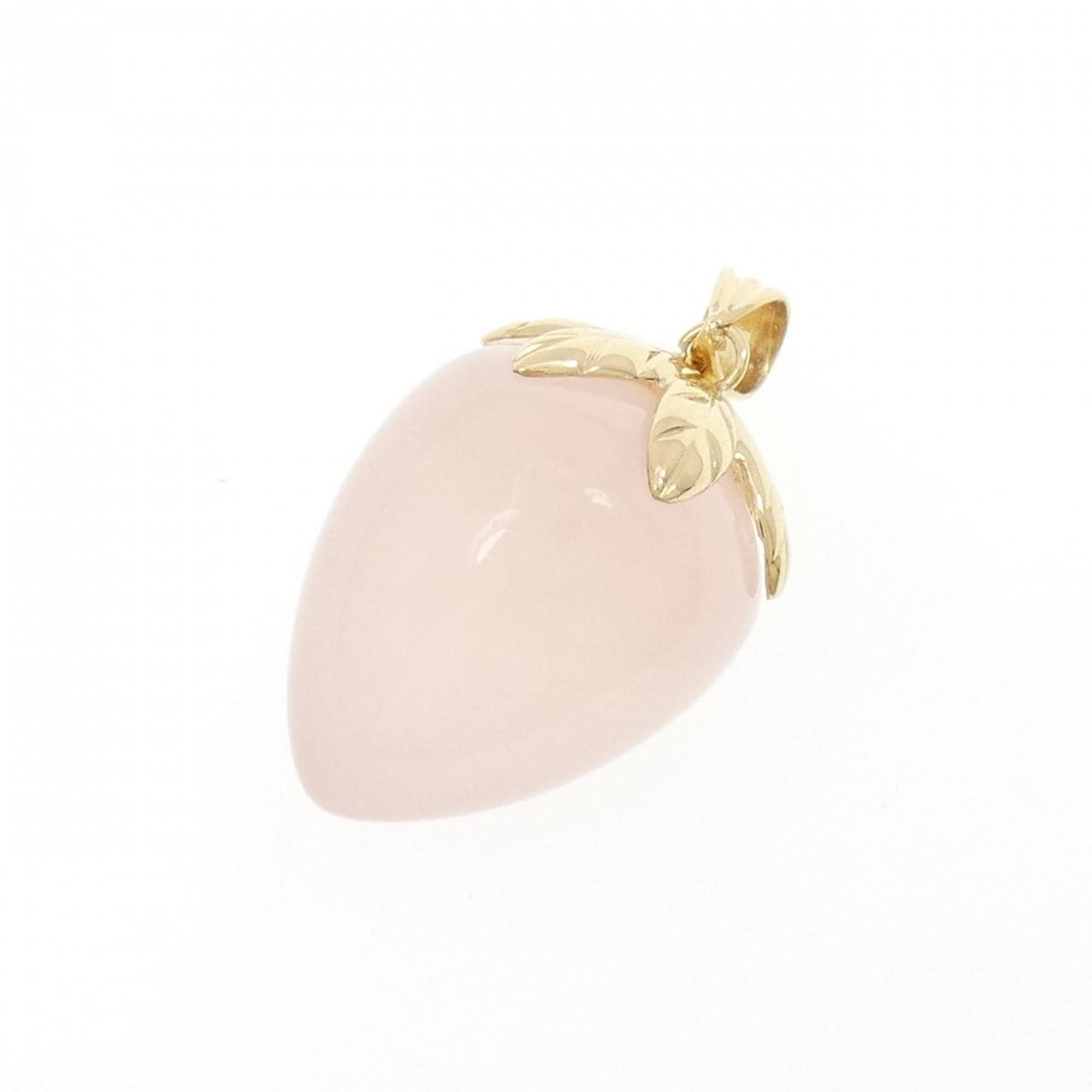 K18YG ストロベリー ローズクオーツ ペンダント