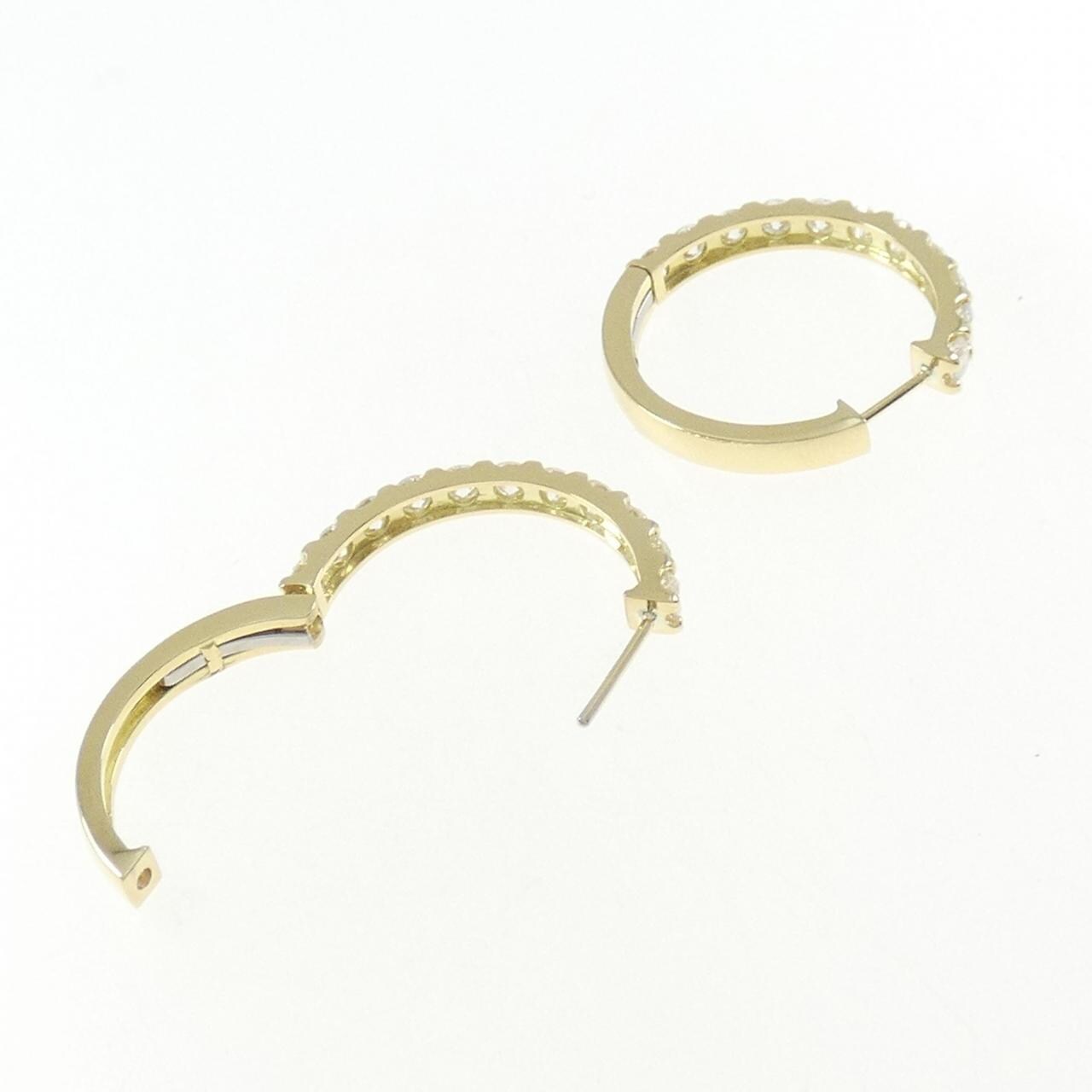 【新品】K18YG ダイヤモンド ピアス 2.028CT