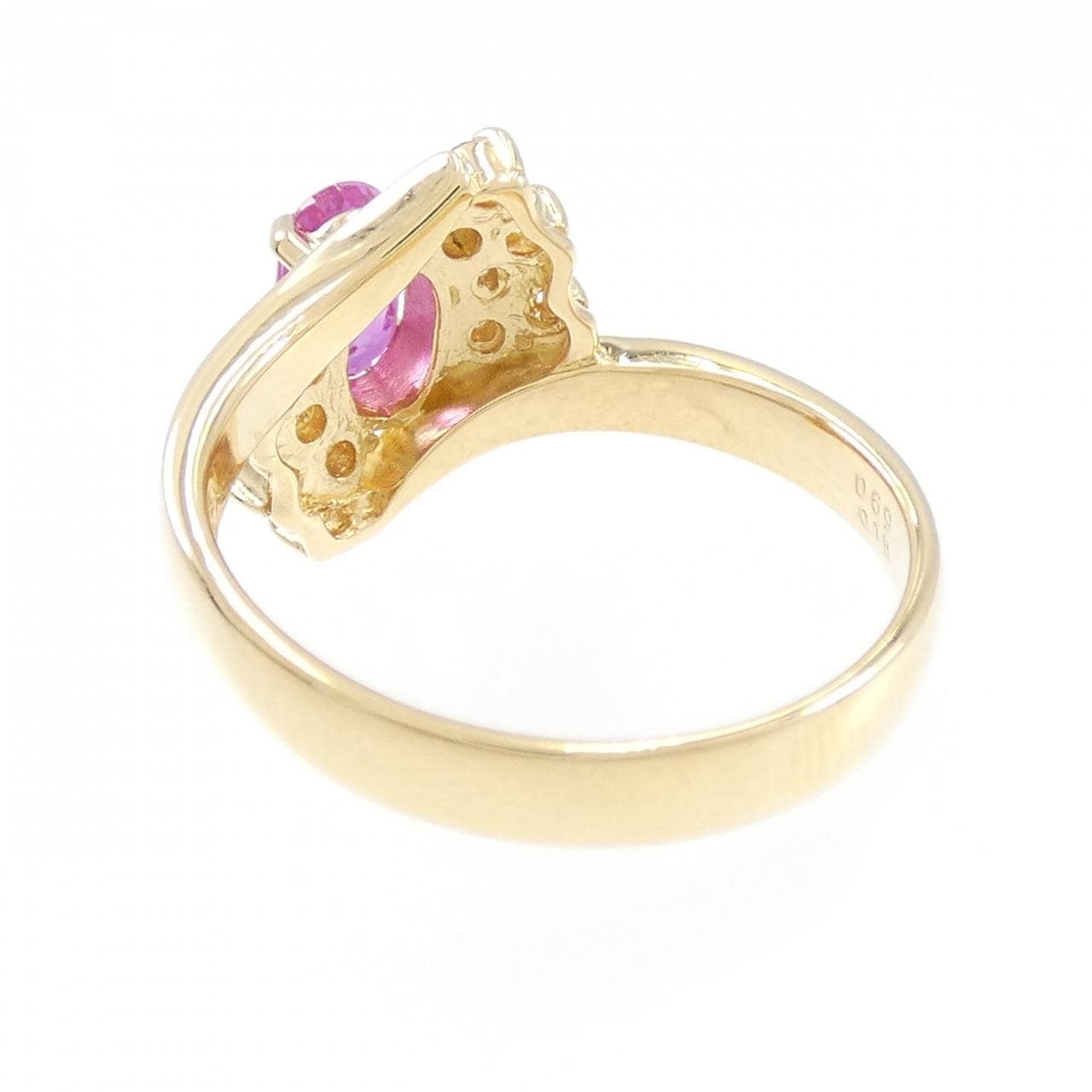 K18YG サファイヤ リング 0.69CT