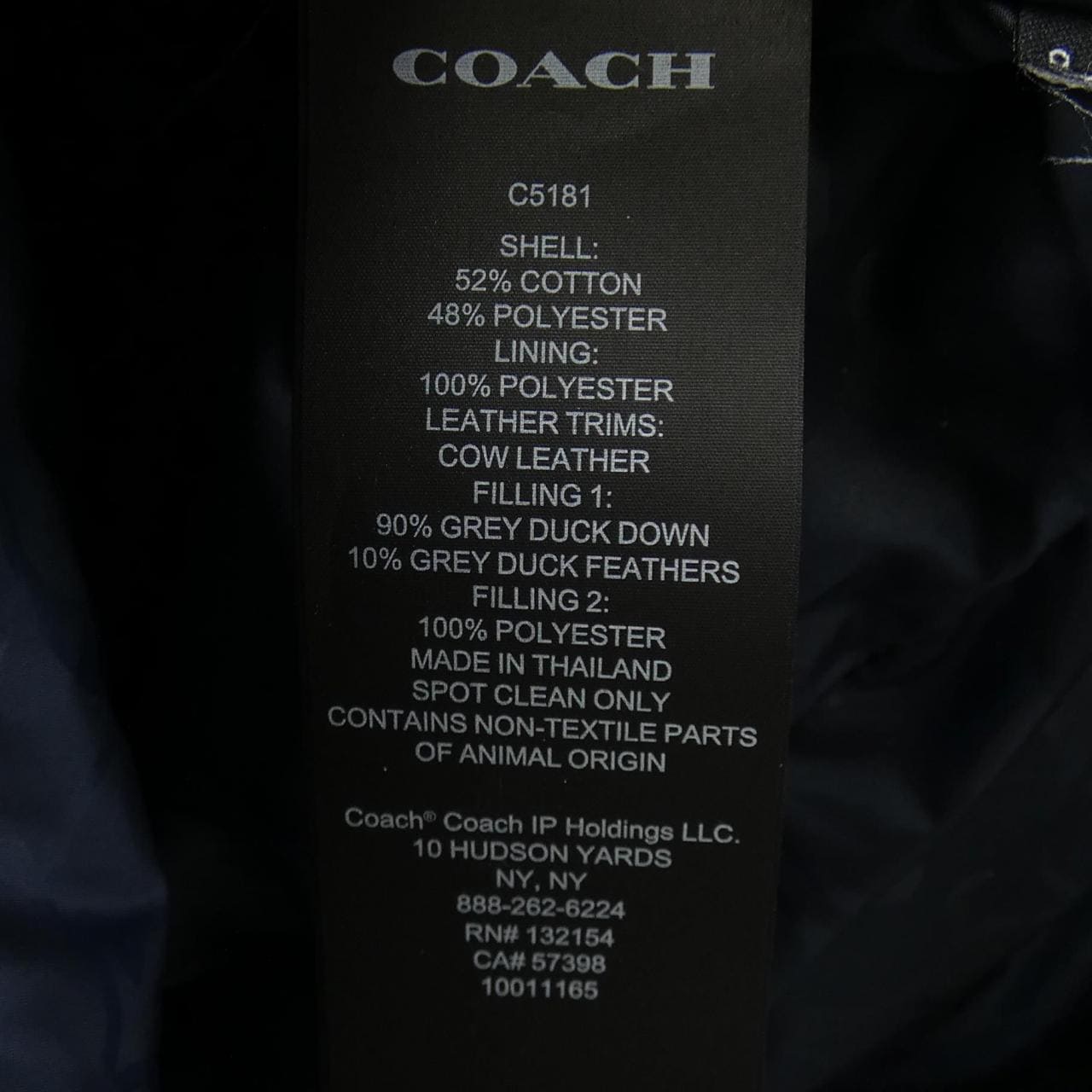 コーチ COACH ダウンジャケット