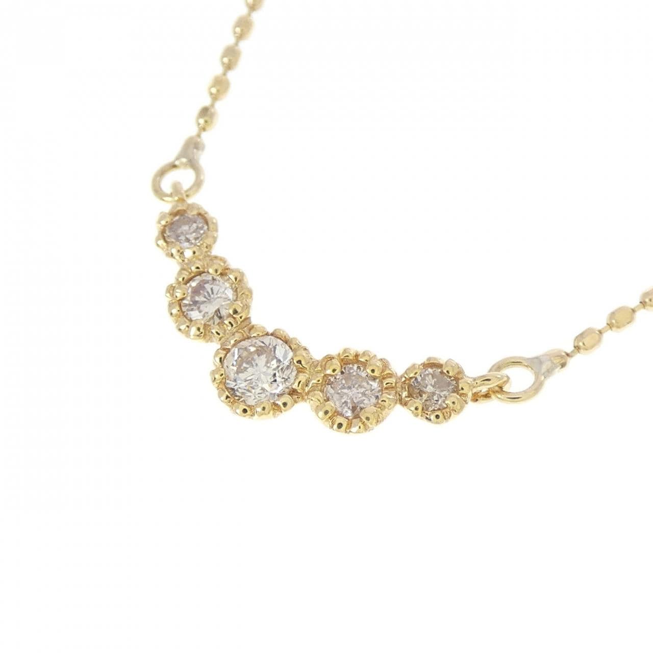 K18YG ダイヤモンド ネックレス 0.12CT