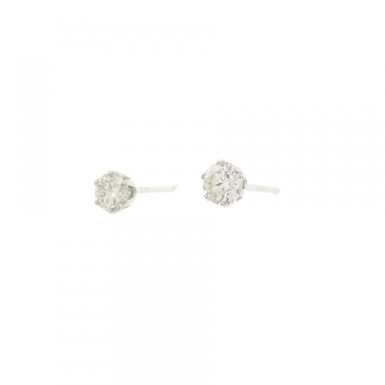 PT900 ソリティア ダイヤモンド ピアス 0.30CT
