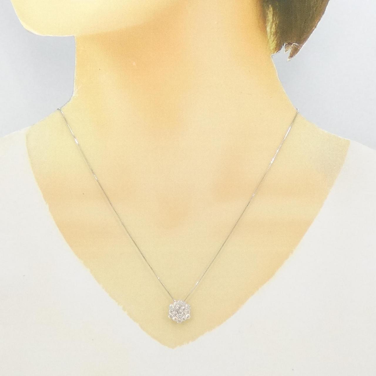 コメ兵｜K18WG パヴェ ダイヤモンド ネックレス 1.03CT