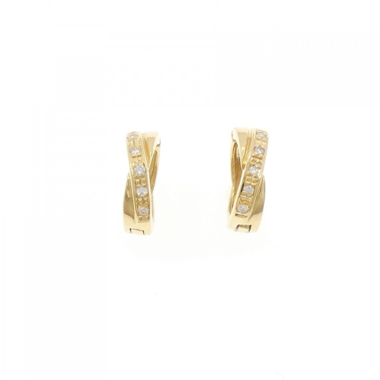 K18YG Diamond earrings 0.10CT