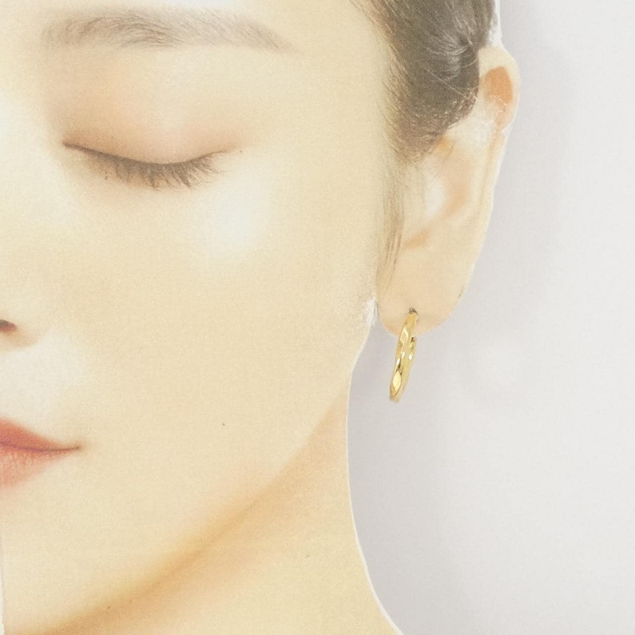 750YG hoop earrings