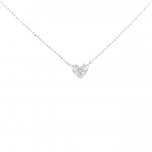 K18WG ハート ダイヤモンド ネックレス 0.20CT