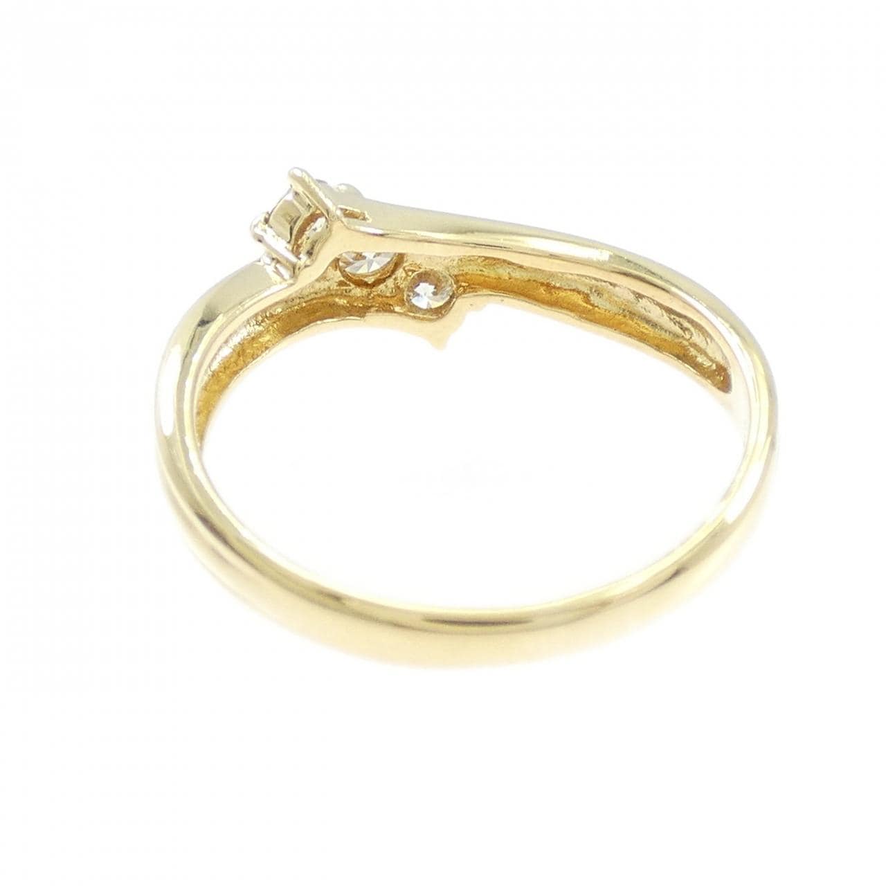 K18YG スリーストーン ダイヤモンド リング 0.25CT