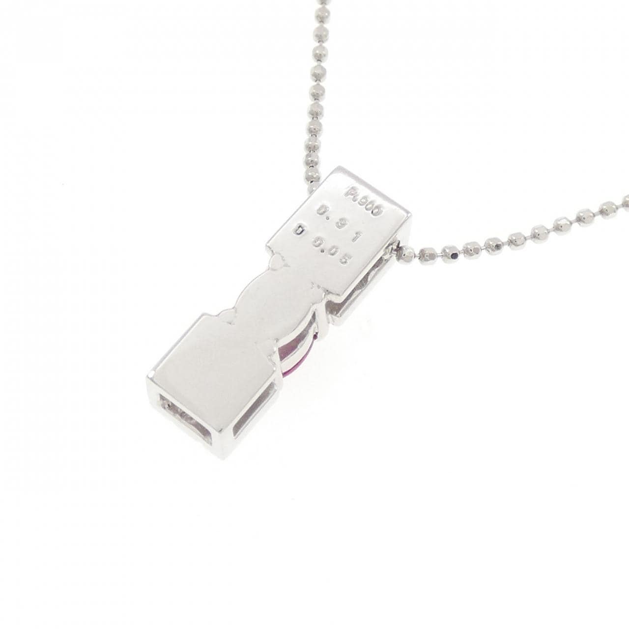 PT900/PT850 ルビー ネックレス 0.31CT