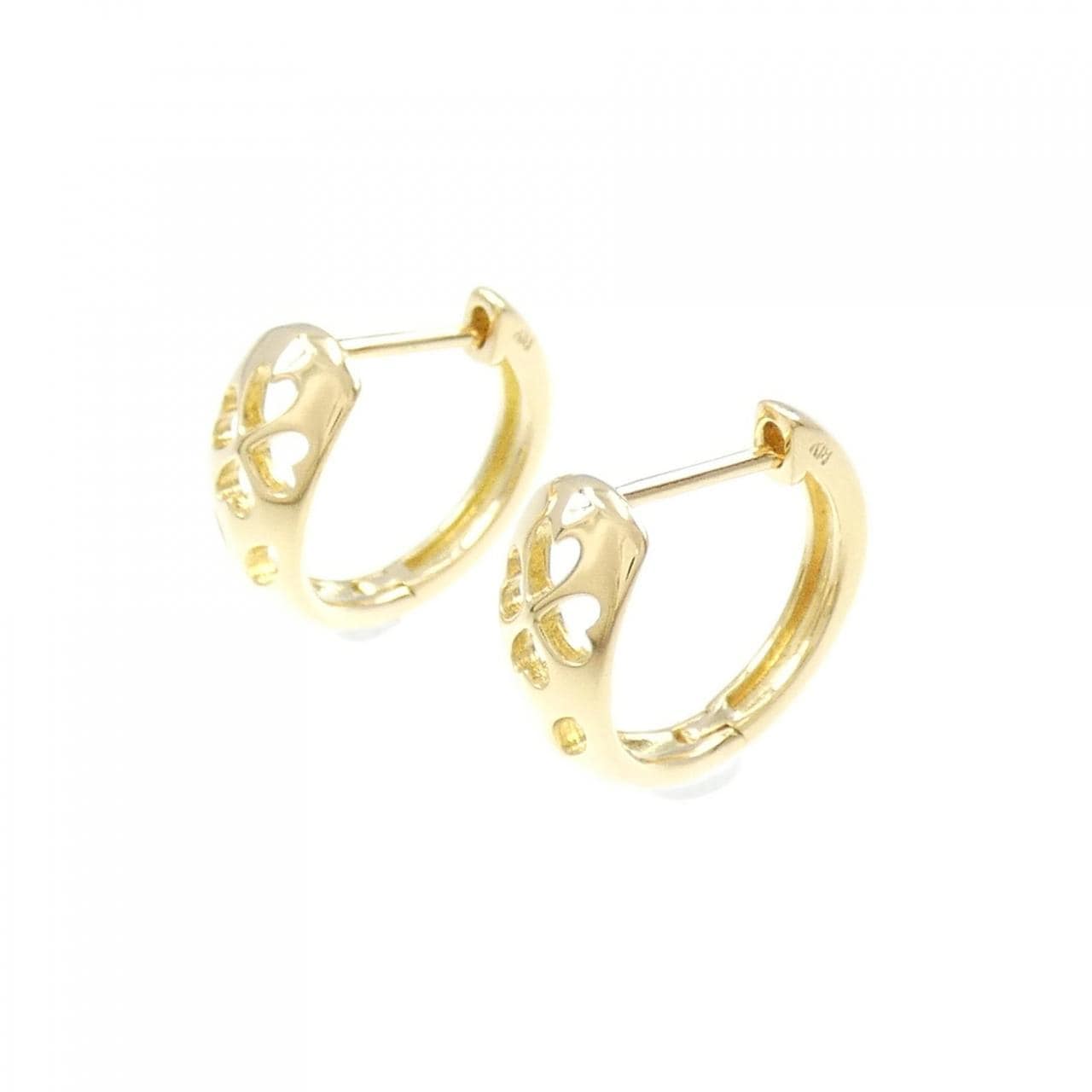 [BRAND NEW] K18YG clover earrings