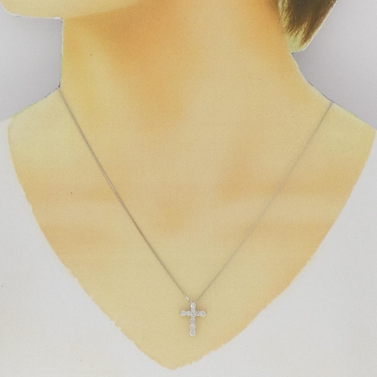 PT900/PT850 クロス ダイヤモンド ネックレス 0.50CT