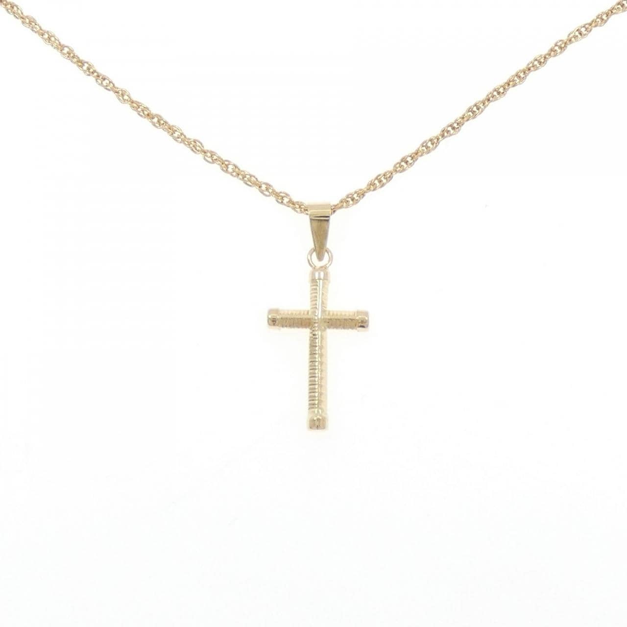 K18YG クロス ネックレス