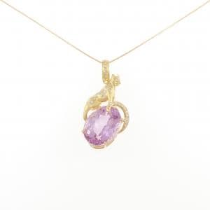K18YG クンツァイト ネックレス 24.22CT