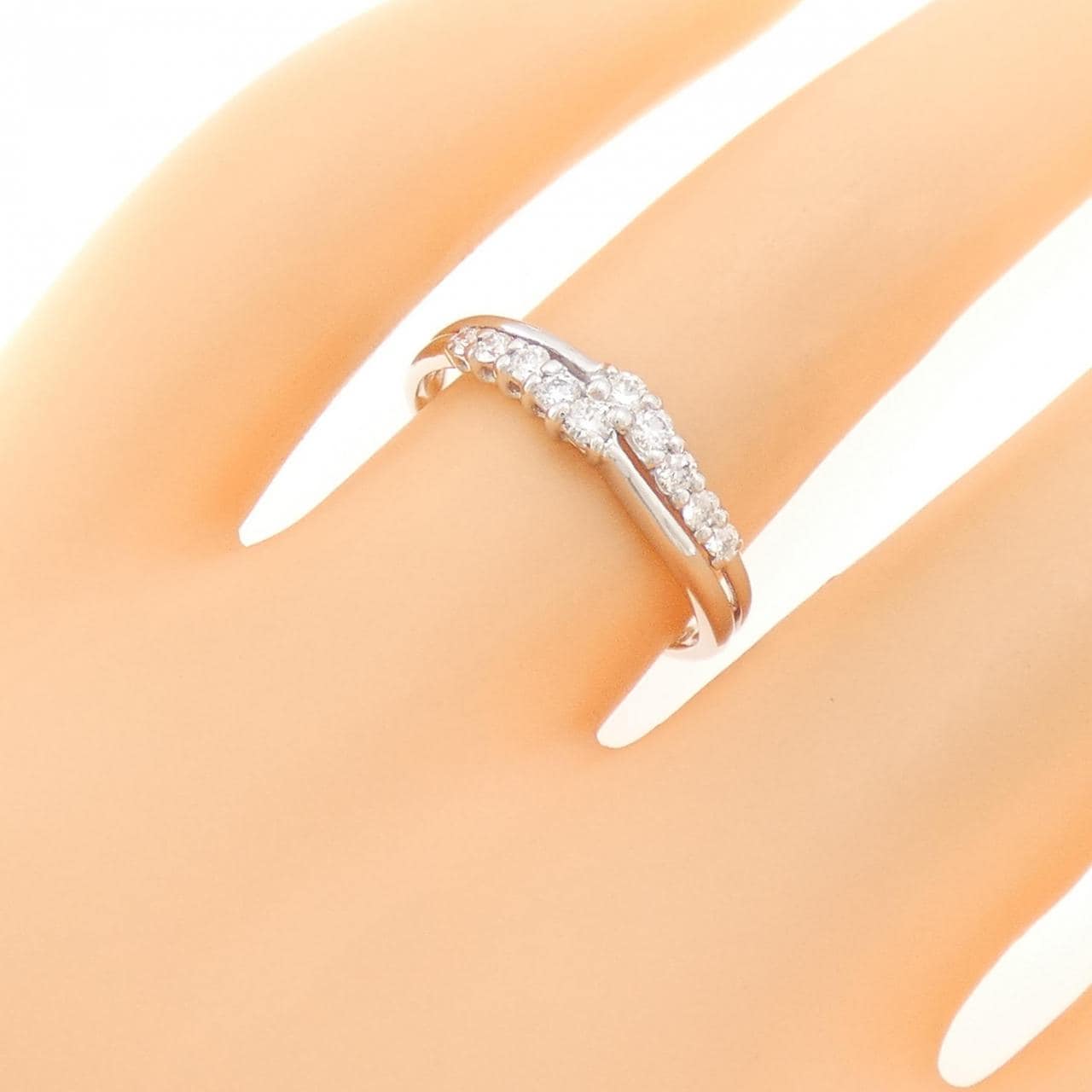 K18WG ダイヤモンド リング 0.20CT