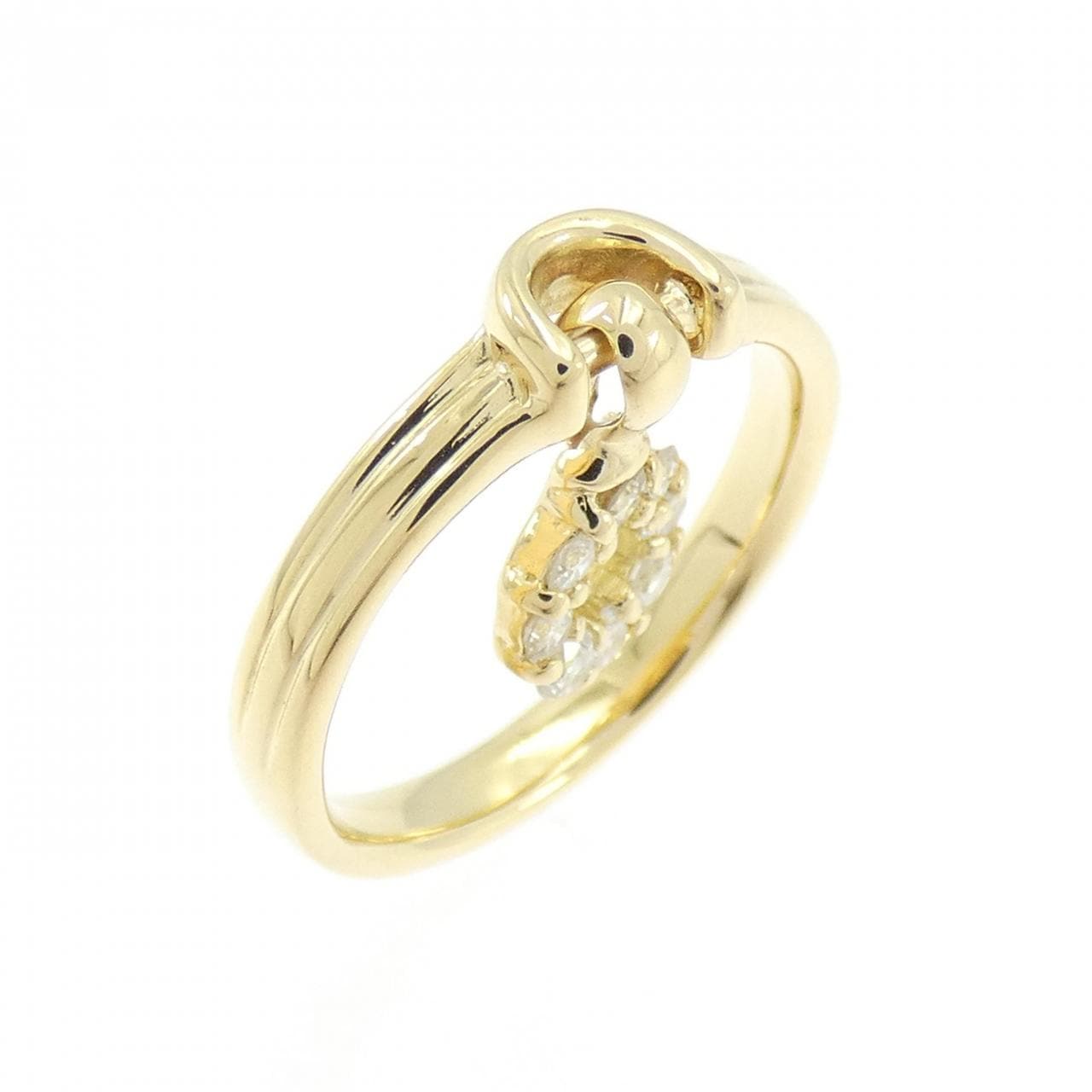 K18YG ダイヤモンド ピンキーリング 0.16CT