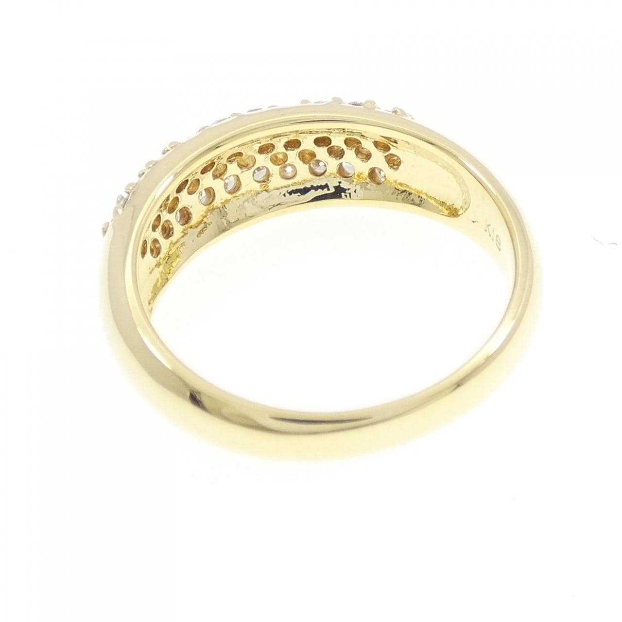 K18YG パヴェ ダイヤモンド リング 0.52CT