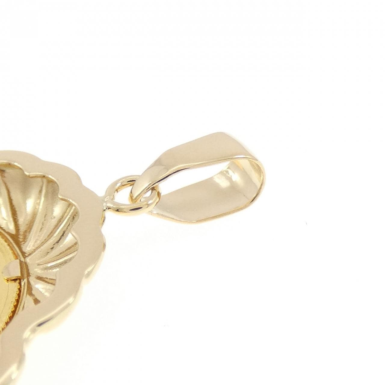 K18YG(枠) コイン ペンダント