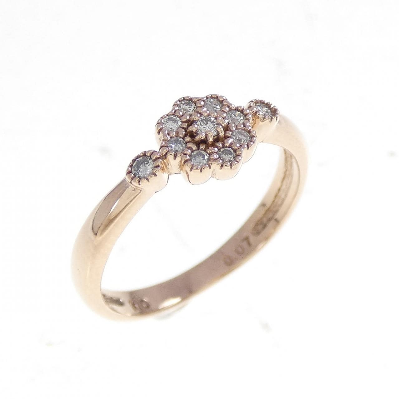 K10PG ダイヤモンド ピンキーリング 0.07CT