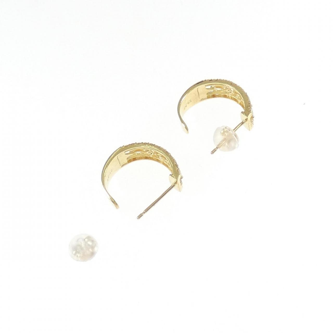 [BRAND NEW] K18YG Diamond earrings 0.54CT