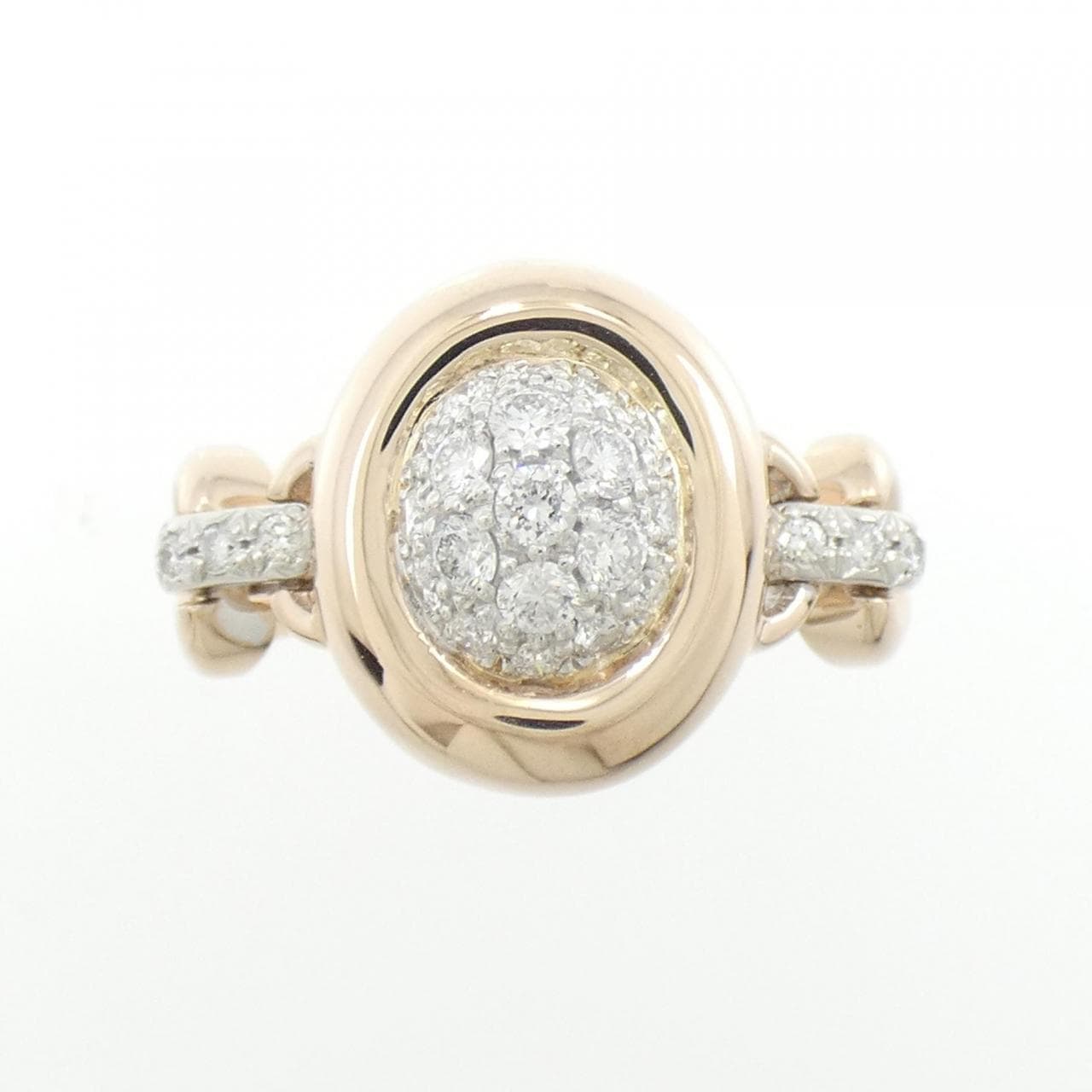 K18PG/PT ダイヤモンド リング 0.45CT