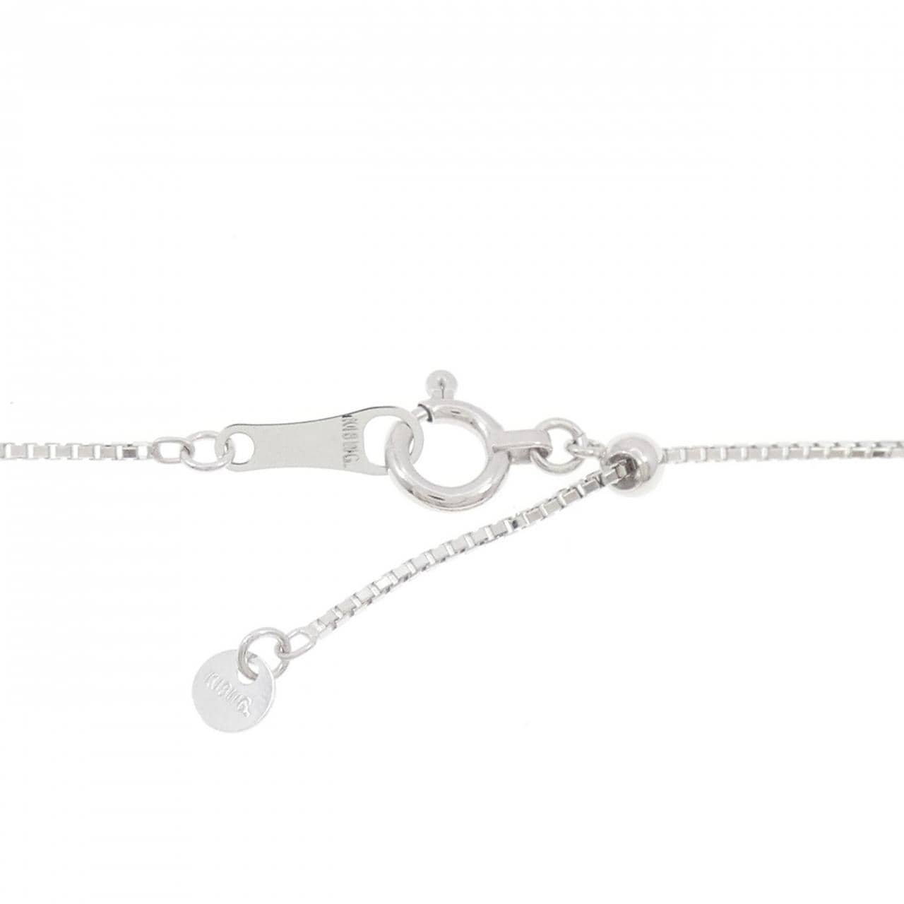 K18WG ムーンストーンキャッツアイ ネックレス 5.14CT