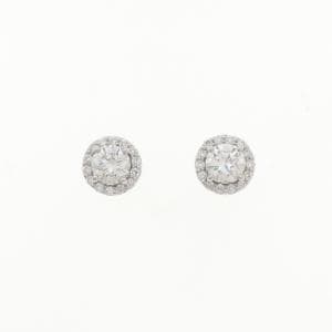 【リメイク】PT900/ST ダイヤモンド ピアス 0.500CT 0.514CT H VS2 VG-Good