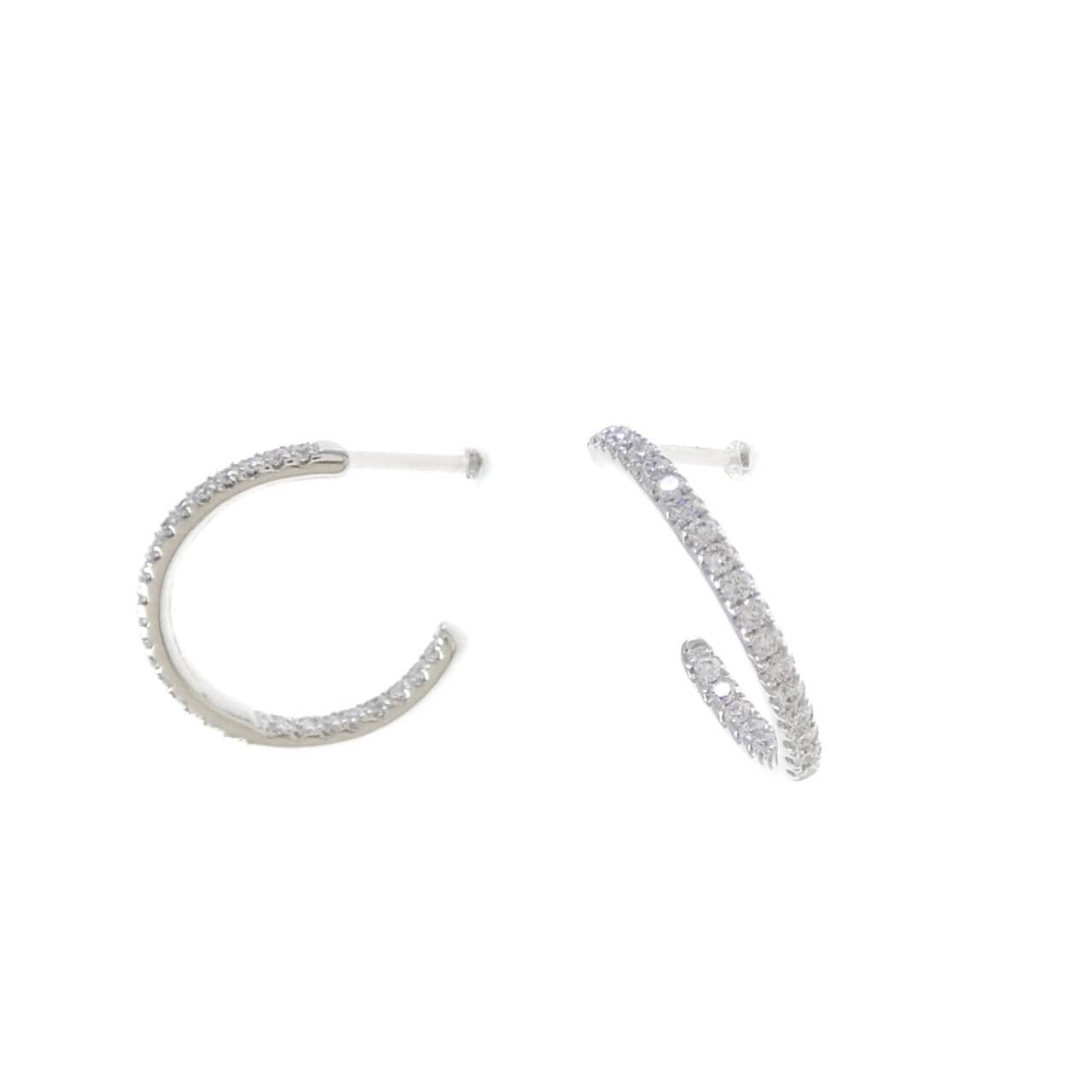 デビアス マイクロ パヴェ フープ ピアス