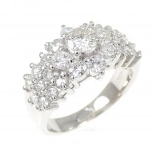 PT900 フラワー ダイヤモンド リング 1.50CT