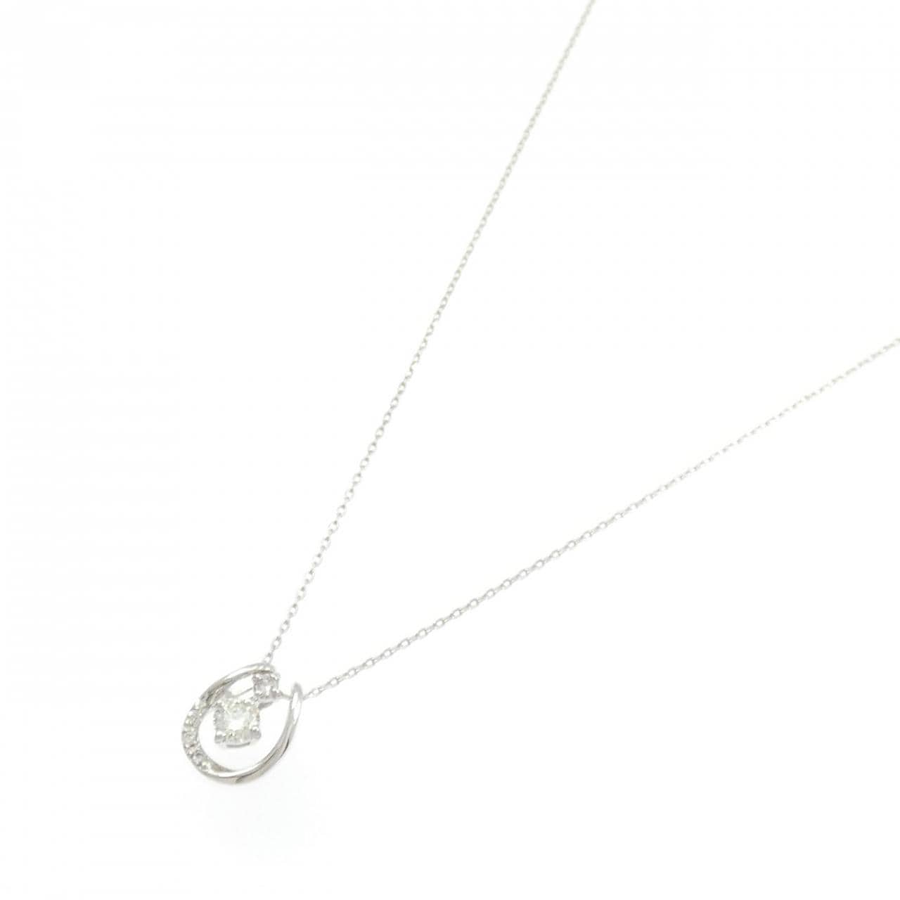 K18WG 2WAY ダイヤモンド ネックレス 0.15CT