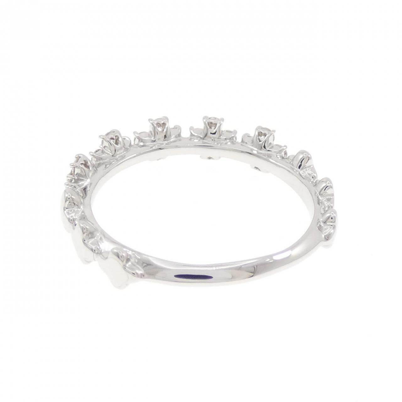 K18WG クロス ダイヤモンド リング 0.50CT