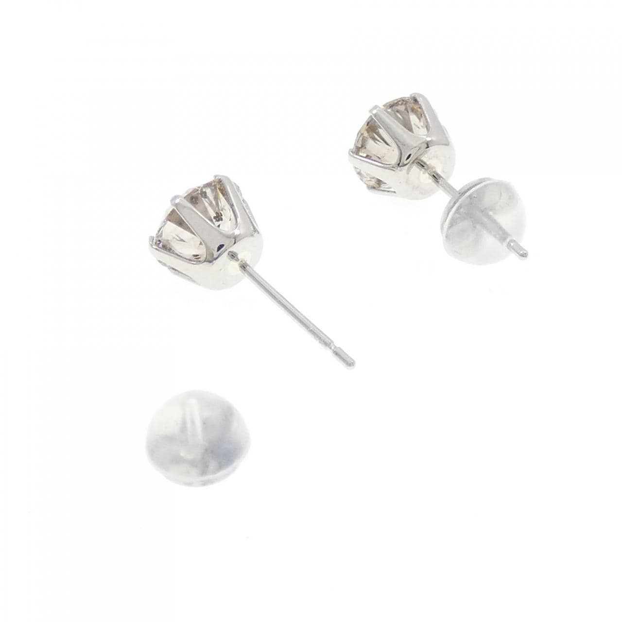 PT900 Solitaire Diamond Earrings 2.00CT