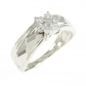 PT900 フラワー ダイヤモンド リング 0.23CT