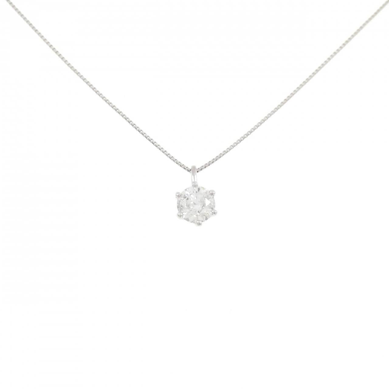 PT900/PT850 ソリティア ダイヤモンド ネックレス 0.562CT