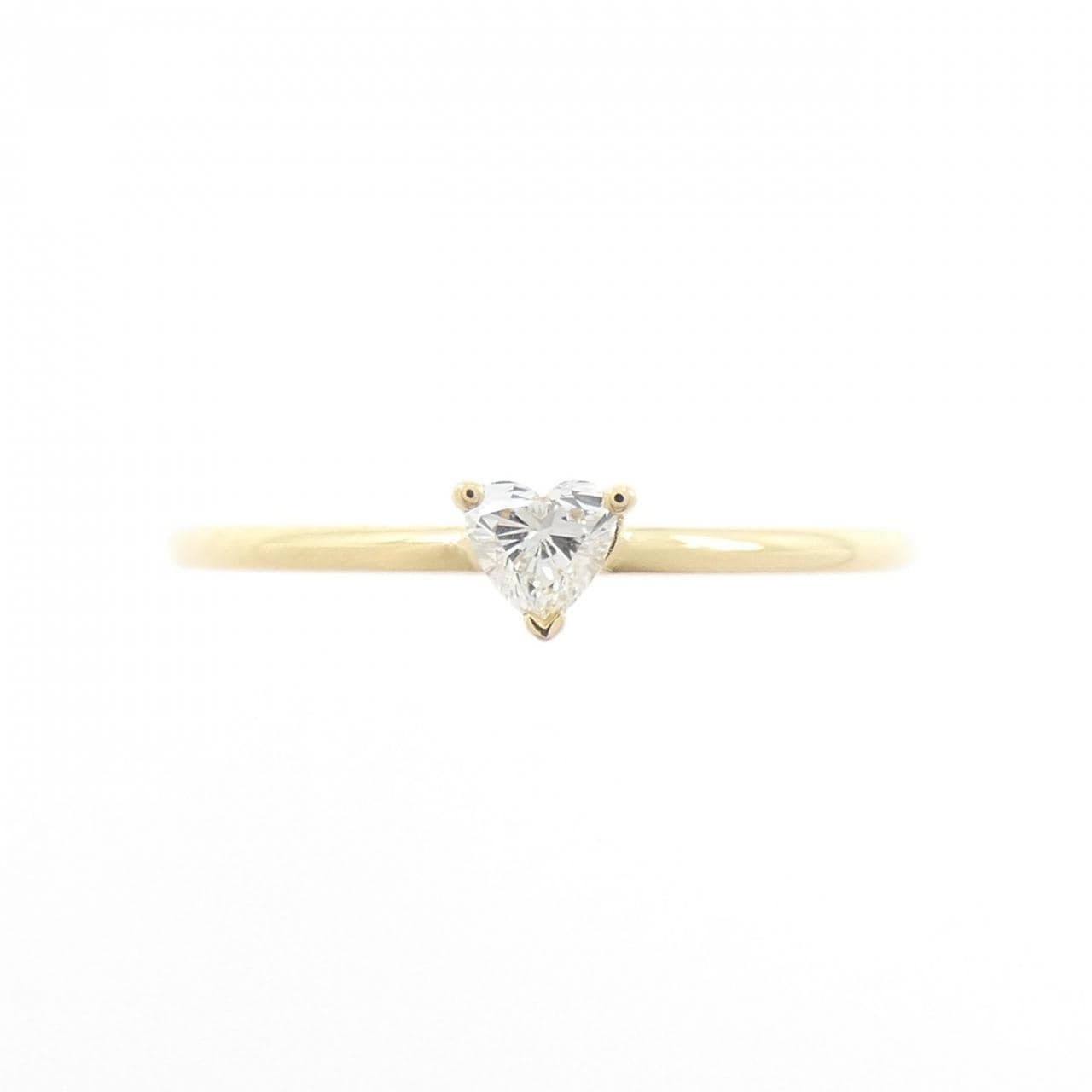 750YG ハート ダイヤモンド リング 0.09CT