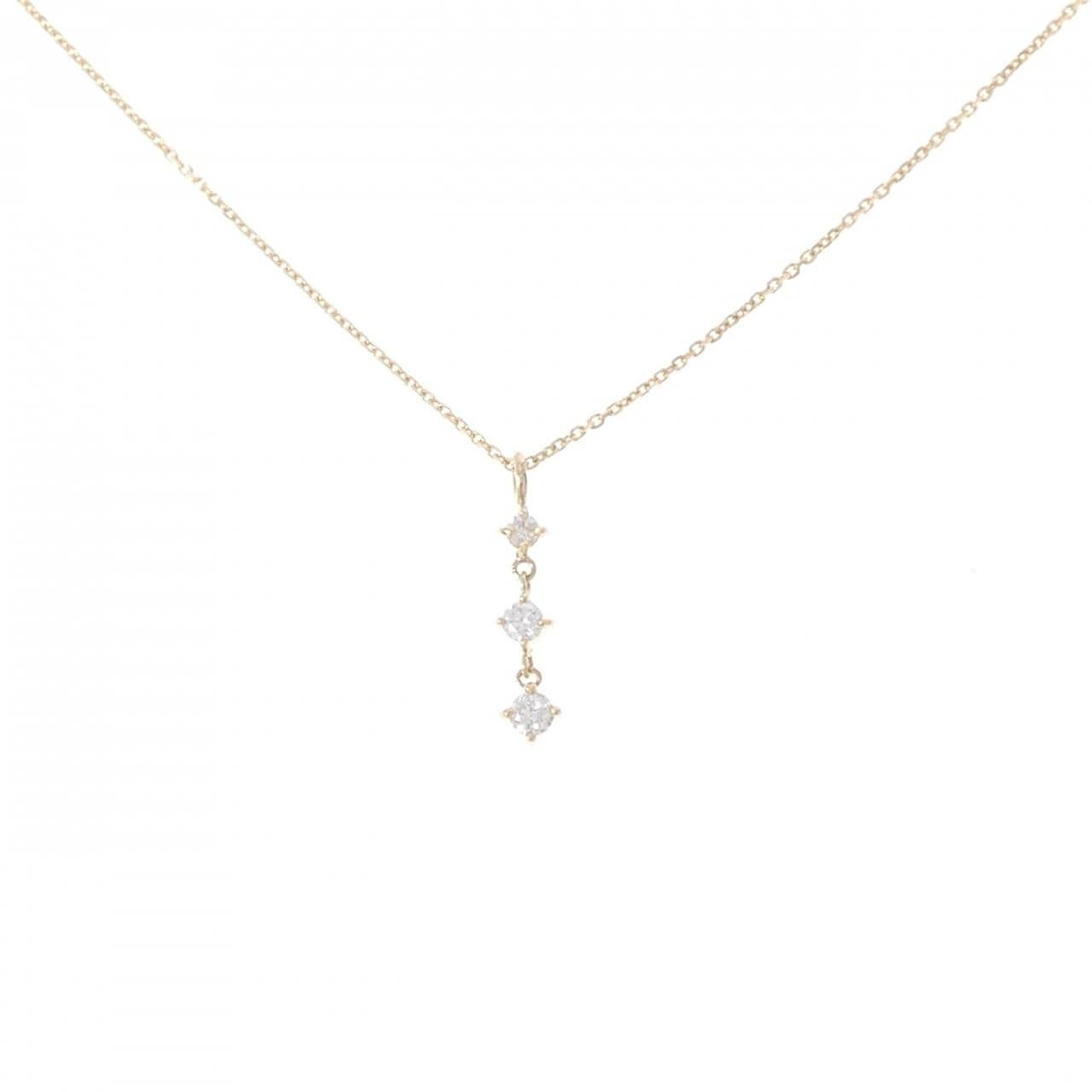K18YG ダイヤモンド ネックレス 0.14CT