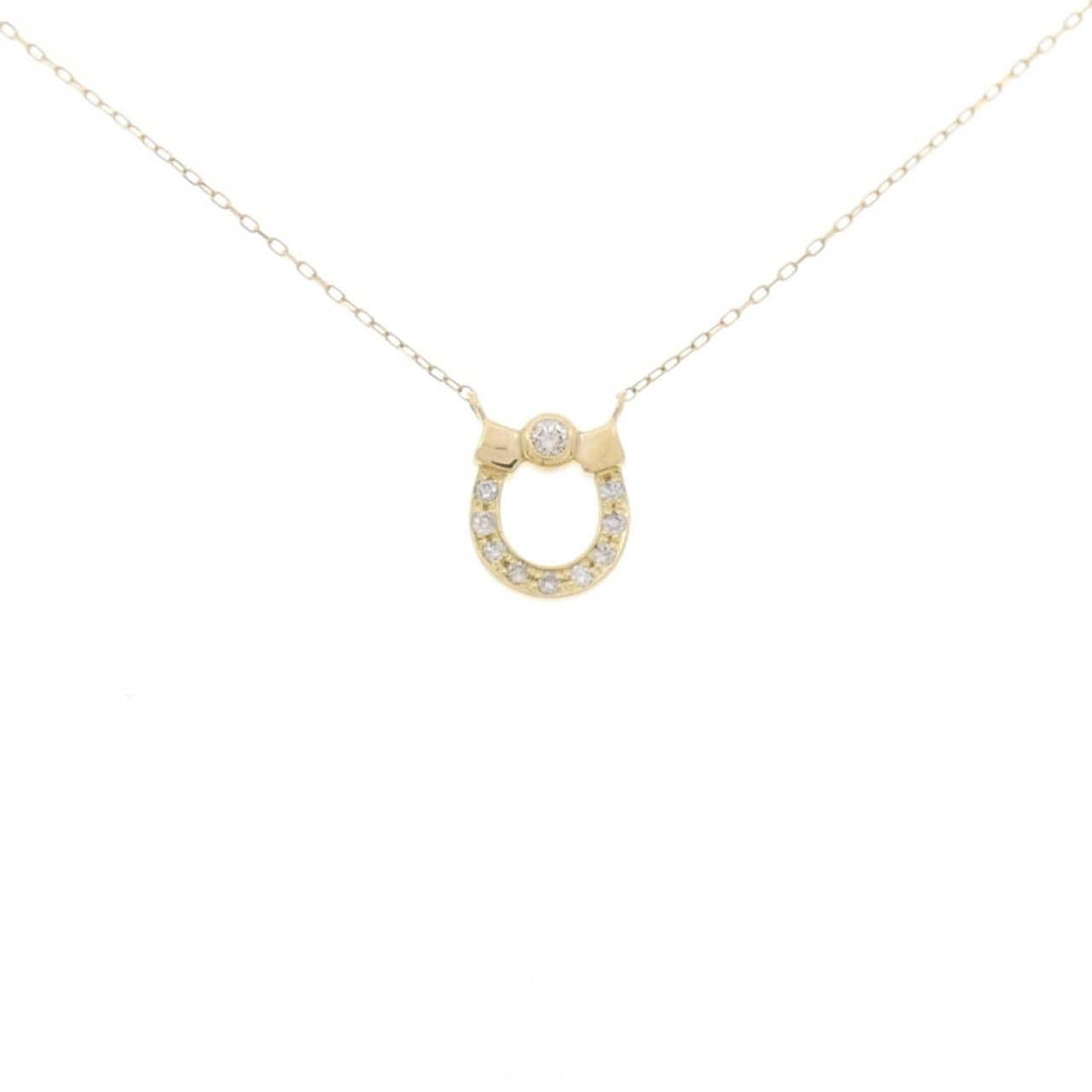 [BRAND NEW] K18YG Diamond necklace 0.06CT