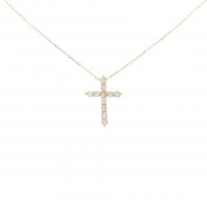 【新品】K18YG クロス ダイヤモンド ネックレス 0.20CT