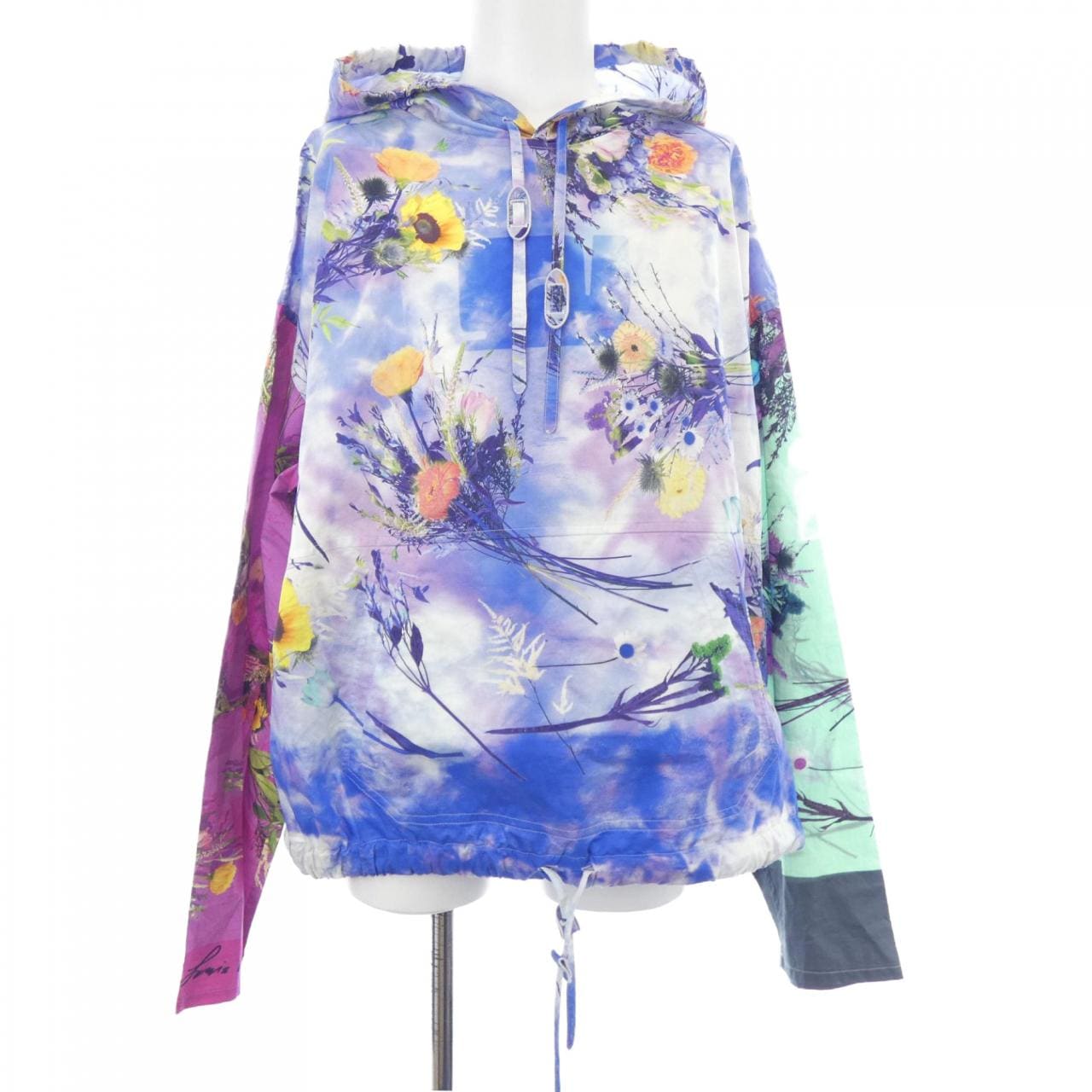 ルイヴィトン LOUIS VUITTON フラワーポプリンパッチワークフーディ HIS79WTXB パーカー