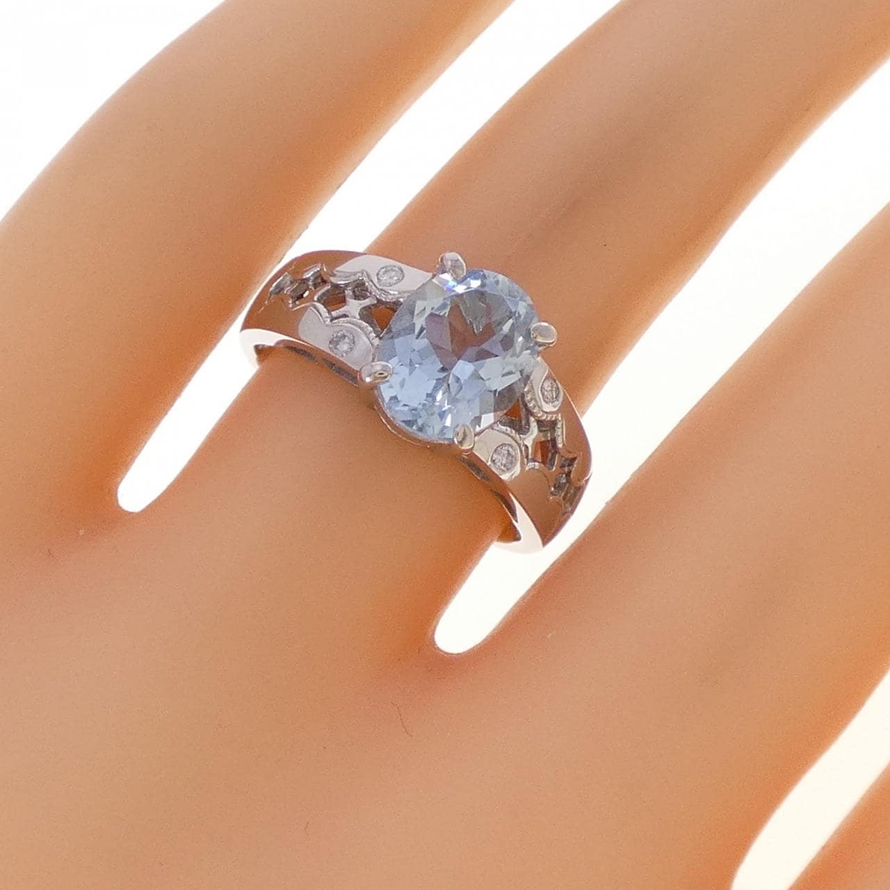 PT900 アクアマリン リング 1.66CT