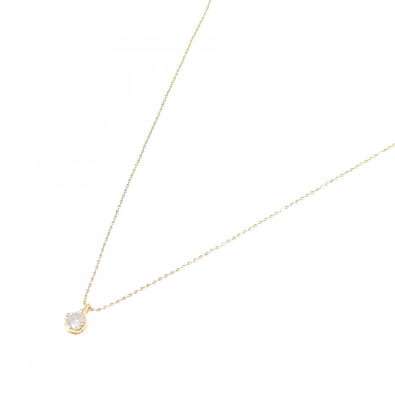K18YG ソリティア ダイヤモンド ネックレス 0.08CT