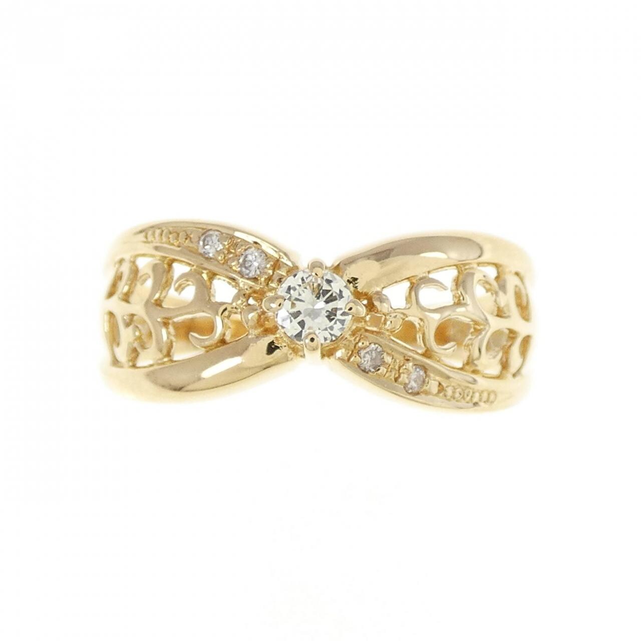 K18YG ダイヤモンド リング 0.09CT