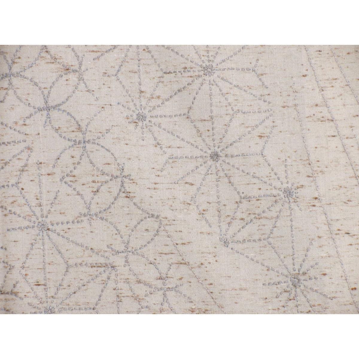 訪問着　紬織　ぜんまい入り　刺し子　身幅Ｌ寸