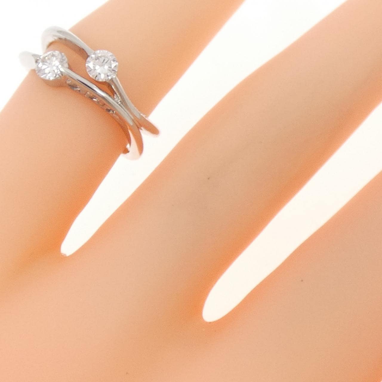 PT900 ダイヤモンド ピンキー リング 0.33CT