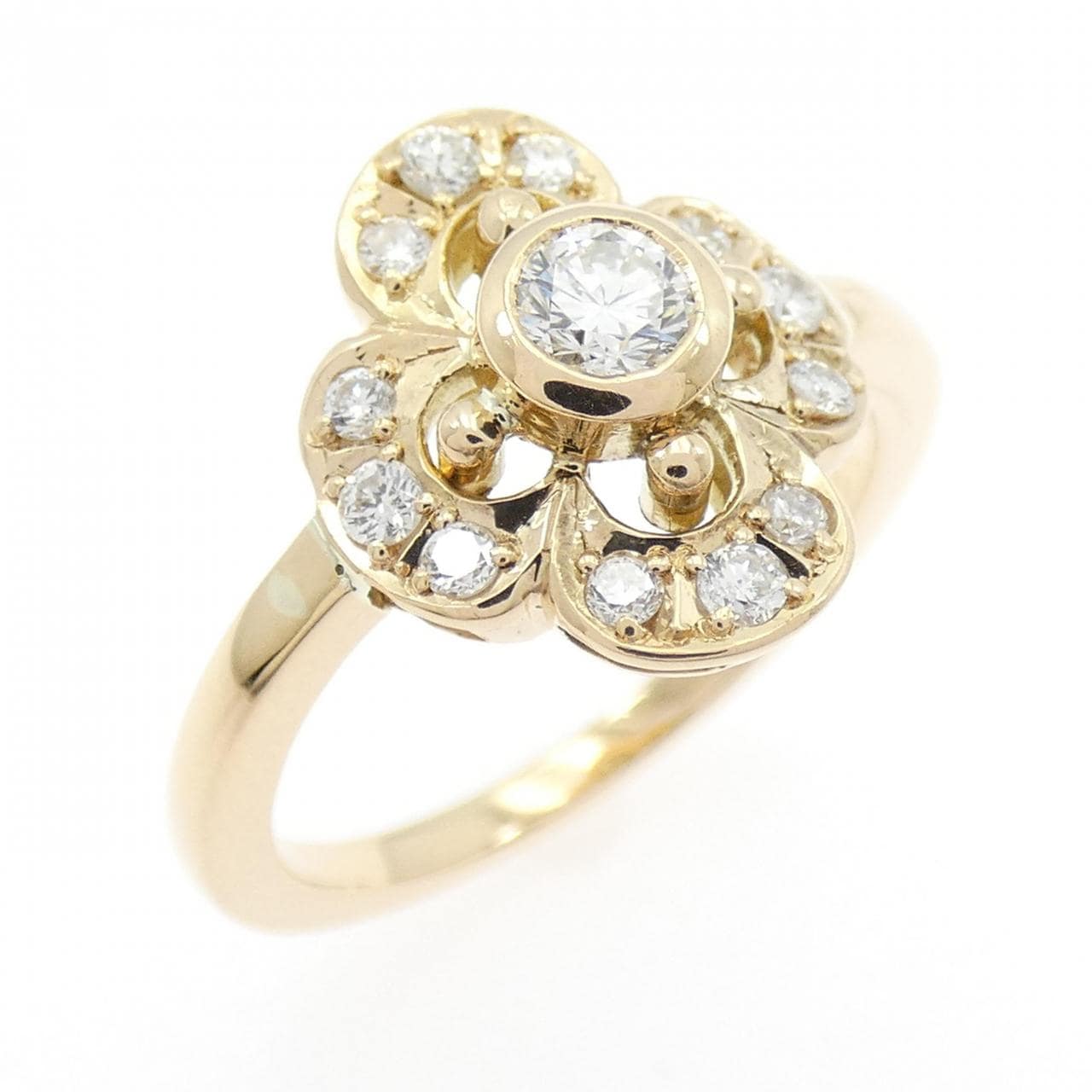 K18YG ダイヤモンド リング 0.16CT