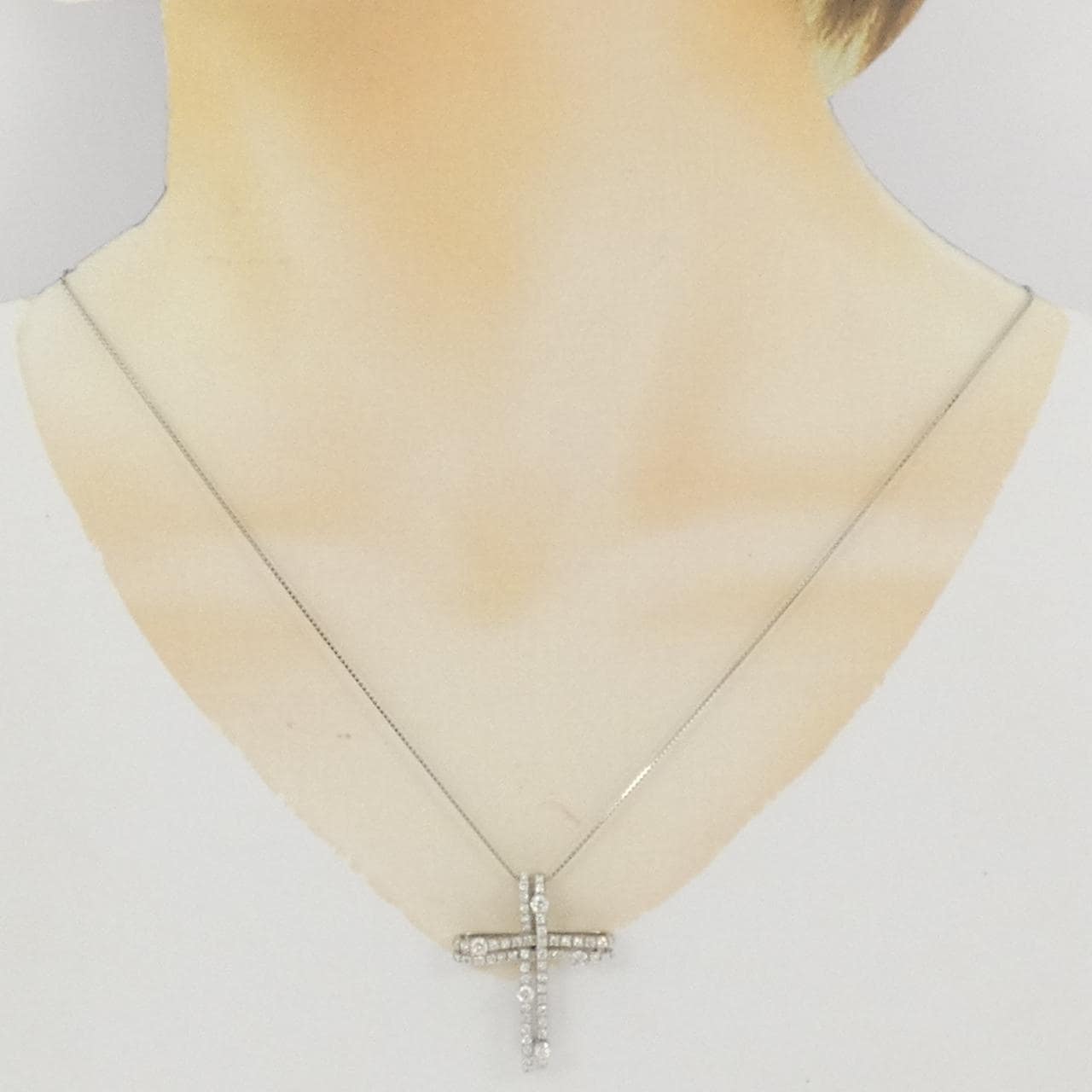 PT900/PT850 クロス ダイヤモンド ネックレス 1.02CT
