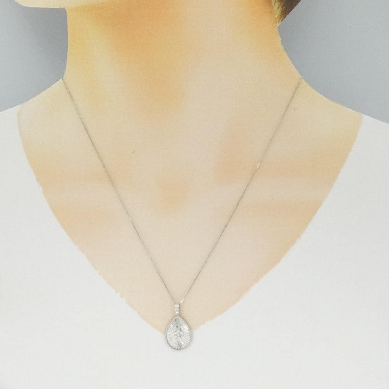 【新品】PT900/PT850 ダイヤモンド ネックレス 0.18CT