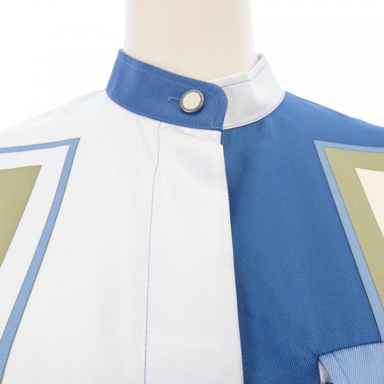 エルメス HERMES EX-LIBRIS 3E0607D7 ツイルレーヌ シャツ