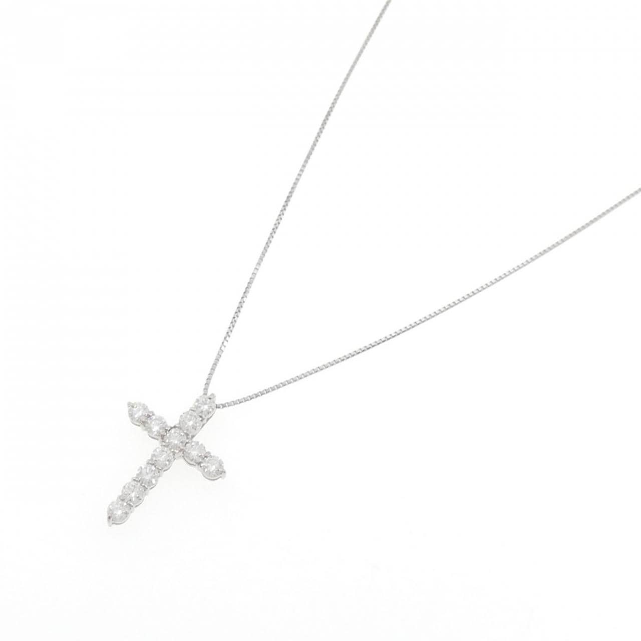 PT900/PT850 クロス ダイヤモンド ネックレス 1.00CT