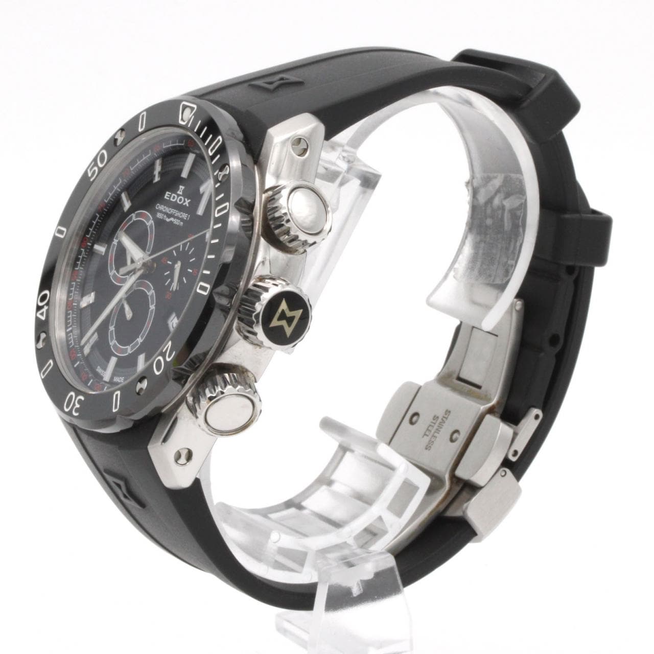 エドックス クロノオフショア1クロノ 10221-3-NIN SS クォーツ